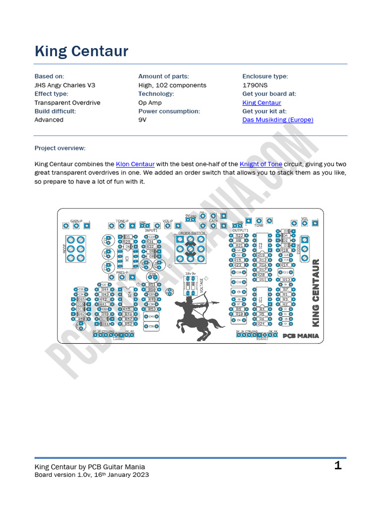King Centaur Building Docs 17th January 2023 | PDF | Capacitor | Resistor