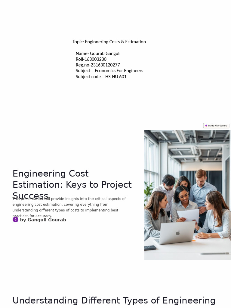 Engineering Cost Estimation Keys To Project Success | PDF | Engineering ...