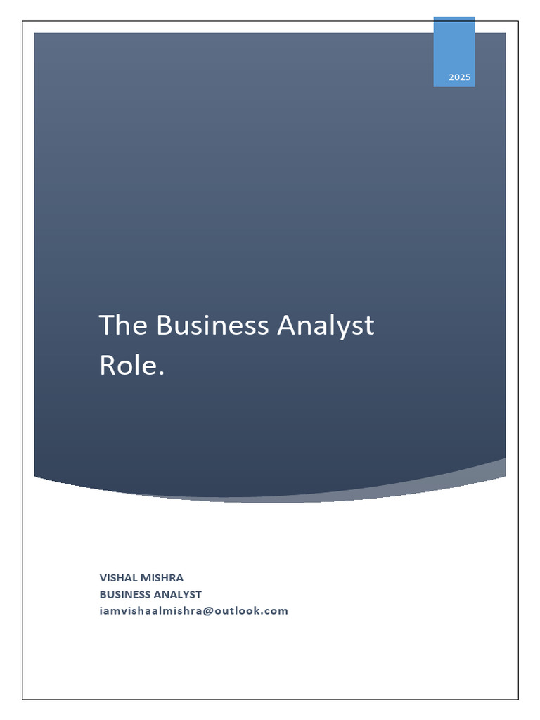 The Business Analyst Role 1742433909 | PDF