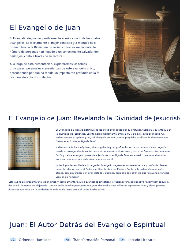 El Evangelio de Juan Clase 1 | PDF | Juan el apóstol | Jesús