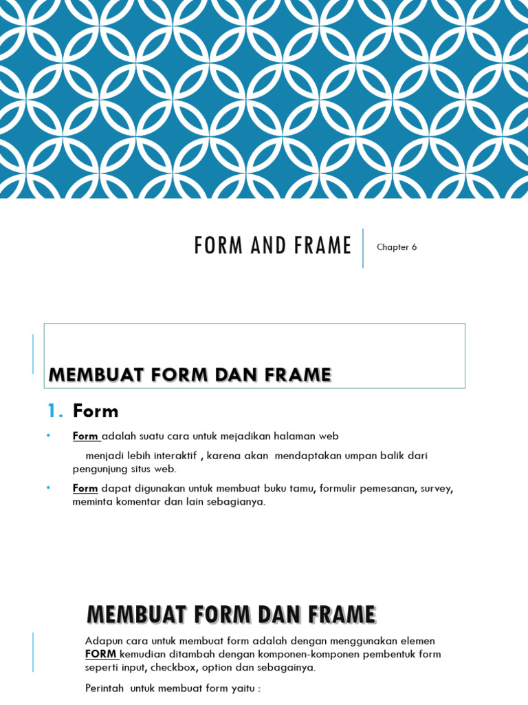 Membuat Form dan Frame di Web | PDF