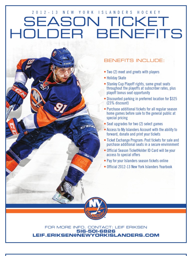 2012-13 New York Islanders Season Tickets | PDF