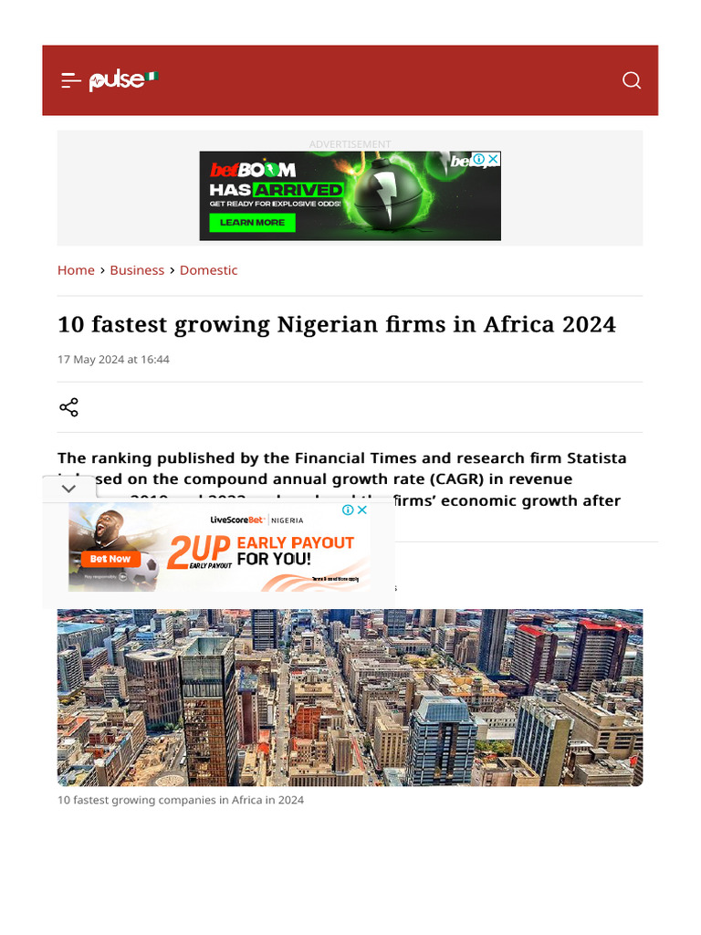 Fastest Growing Nigerian Firms 2024 | PDF | Nigeria | Petroleum