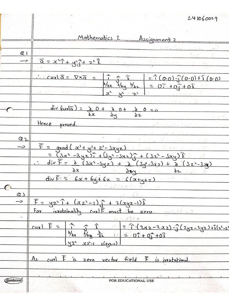 Maths Assignment 2 | PDF