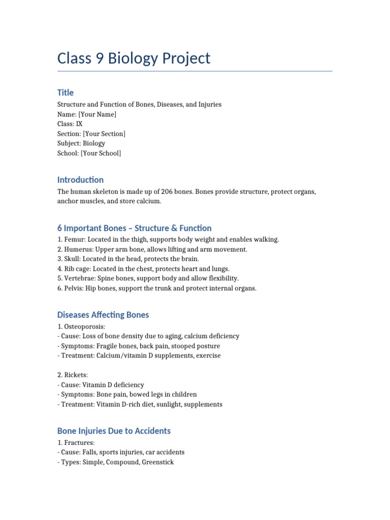 Bone Structure, Function, and Health | PDF