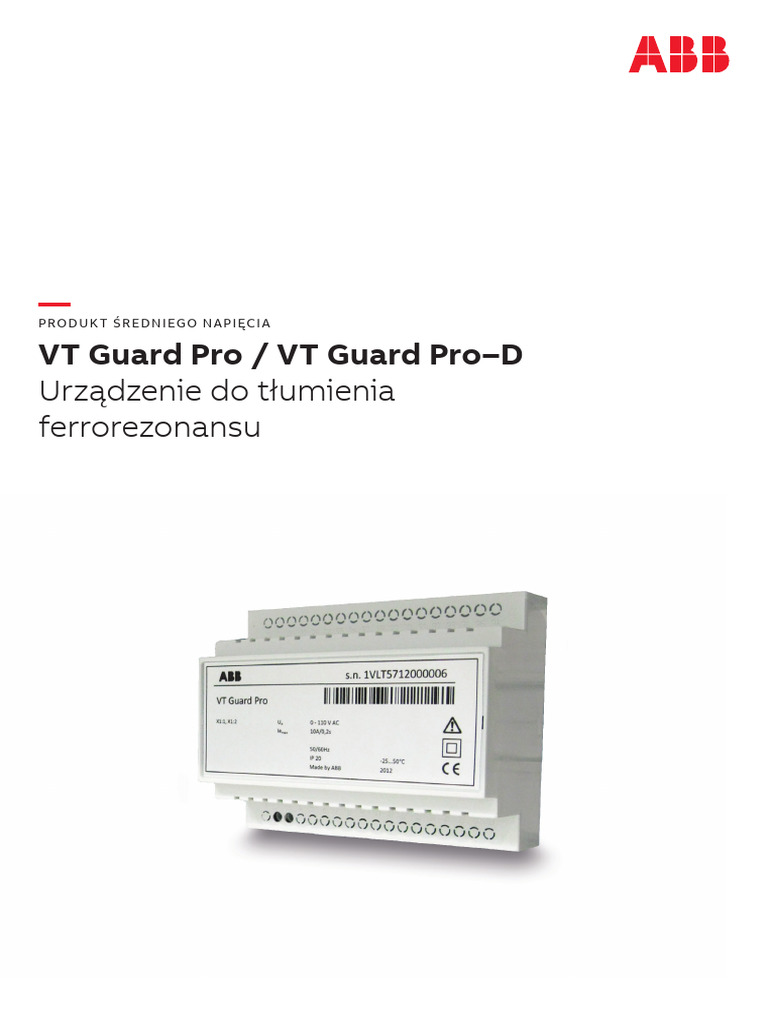 VT Guard Pro, VT Guard Pro-D - 1vlc000651 Rev.-, PL | PDF