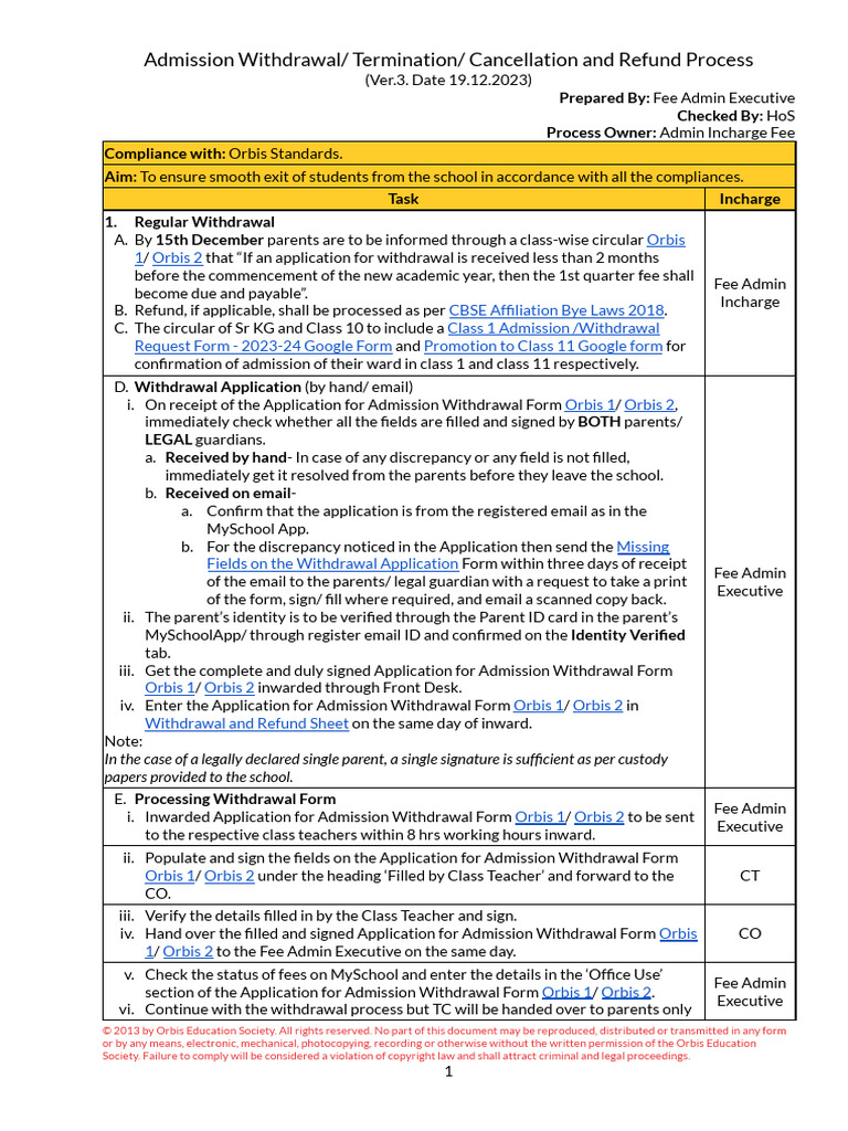 Student Withdrawal Process Overview | PDF | Cheque | Voucher