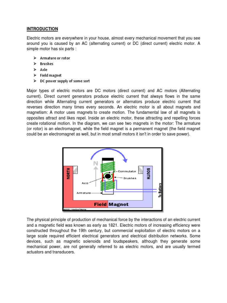 Assignment Ac Dc | Electric Motor | Direct Current