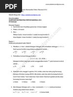 Soal Penyisihan Olimpiade Matematika Vektor Nasional 2011 TK SD