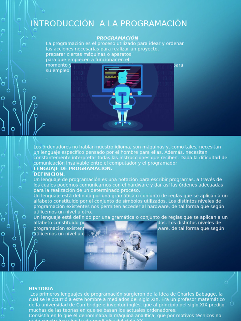 Introducción A La Programación | PDF | Programación de computadoras ...