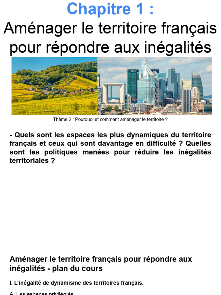 Aménagement du territoire et inégalités en France | PDF | France ...