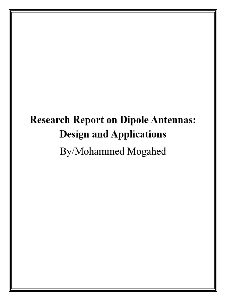 Applications of Dipole Antennas | PDF | Antenna (Radio) | Radio