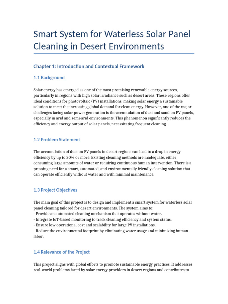 Waterless Cleaning for Solar Panels | PDF | Photovoltaics | Solar Power