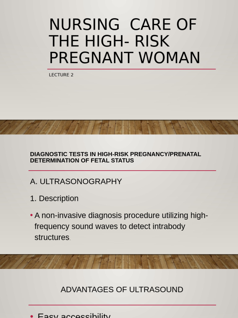 High-Risk Pregnancy Diagnostic Tests | PDF | Pregnancy | Fetus