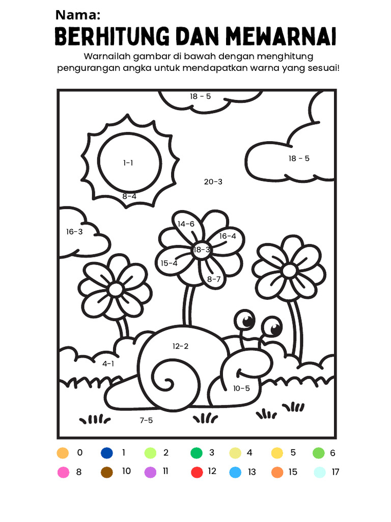 Mewarnai dan Menghitung Angka | PDF