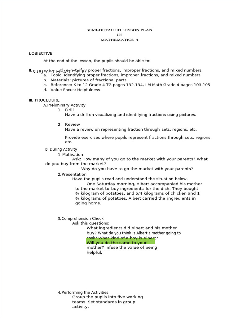 Understanding Fractions for Grade 4 | PDF | Numbers | Arithmetic