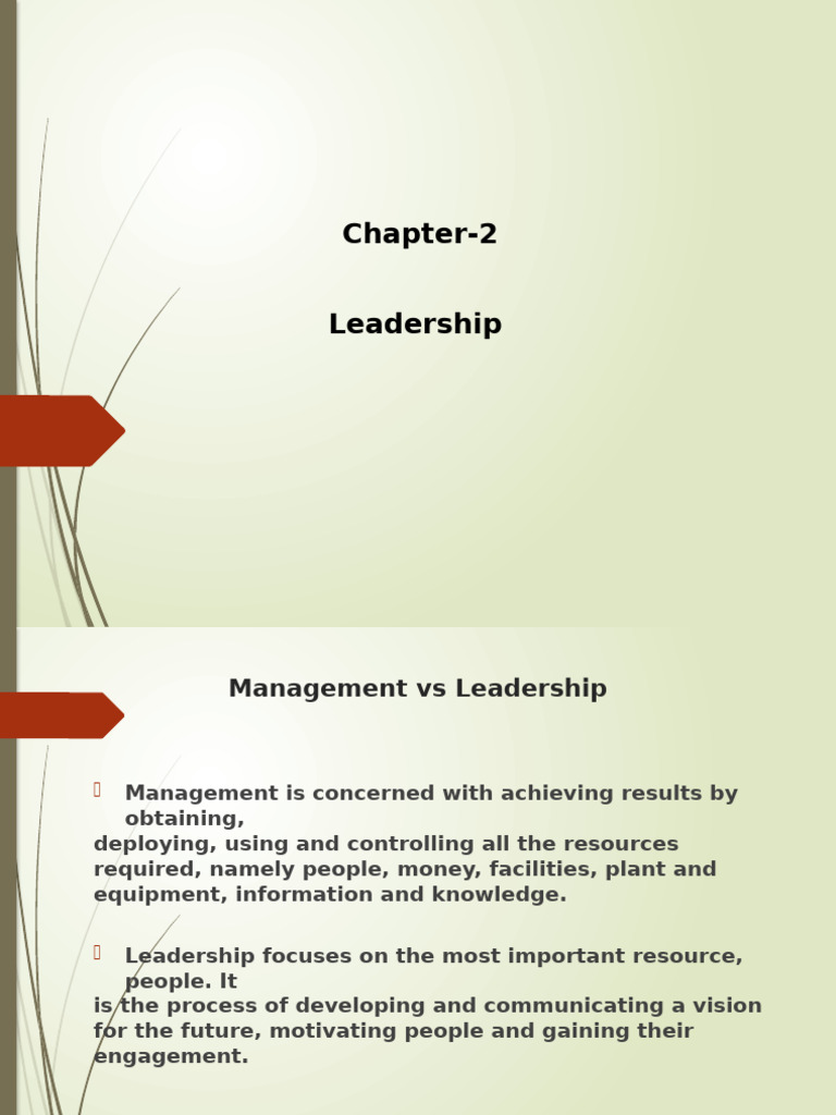 Management vs Leadership Explained | PDF | Leadership | Social Psychology