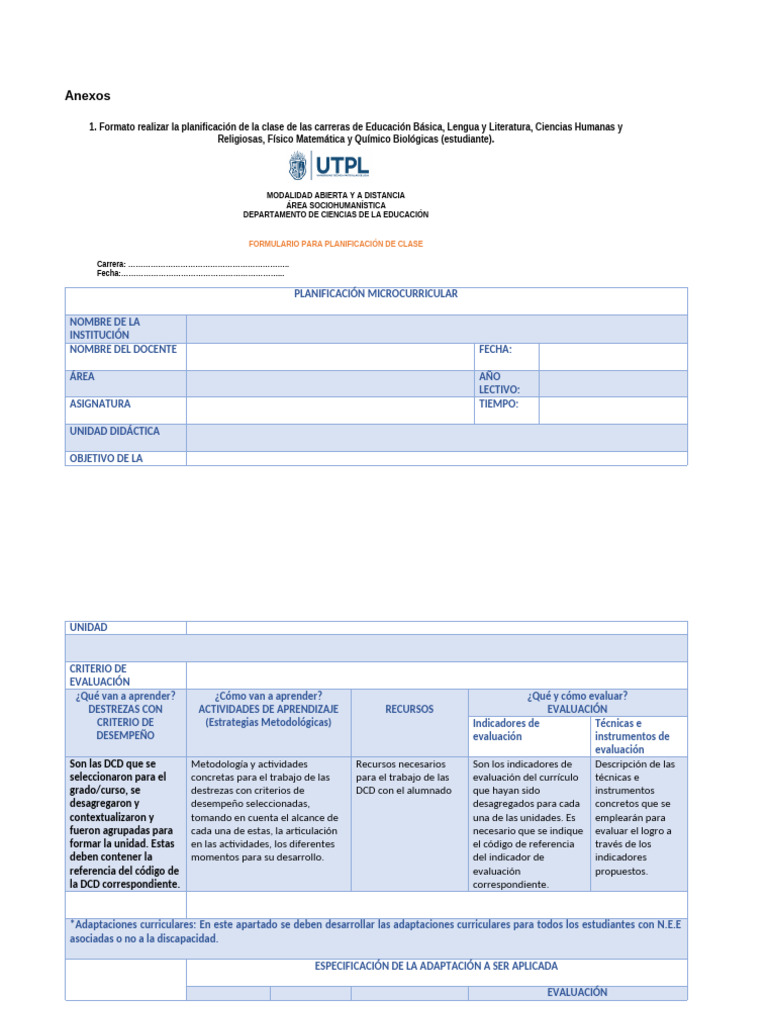 FORMATO DE PLAN DE CLASES 1 de Franklin Eduardo Abad Rojas | PDF ...
