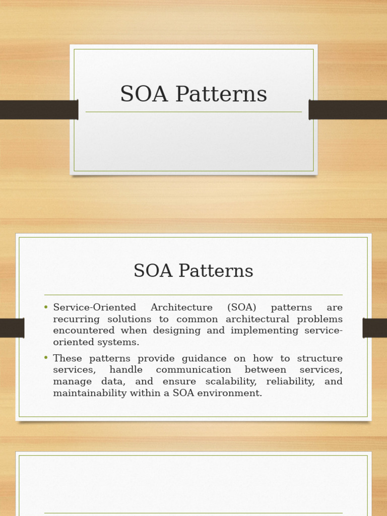 Essential SOA Patterns Explained | PDF | Service Oriented Architecture ...
