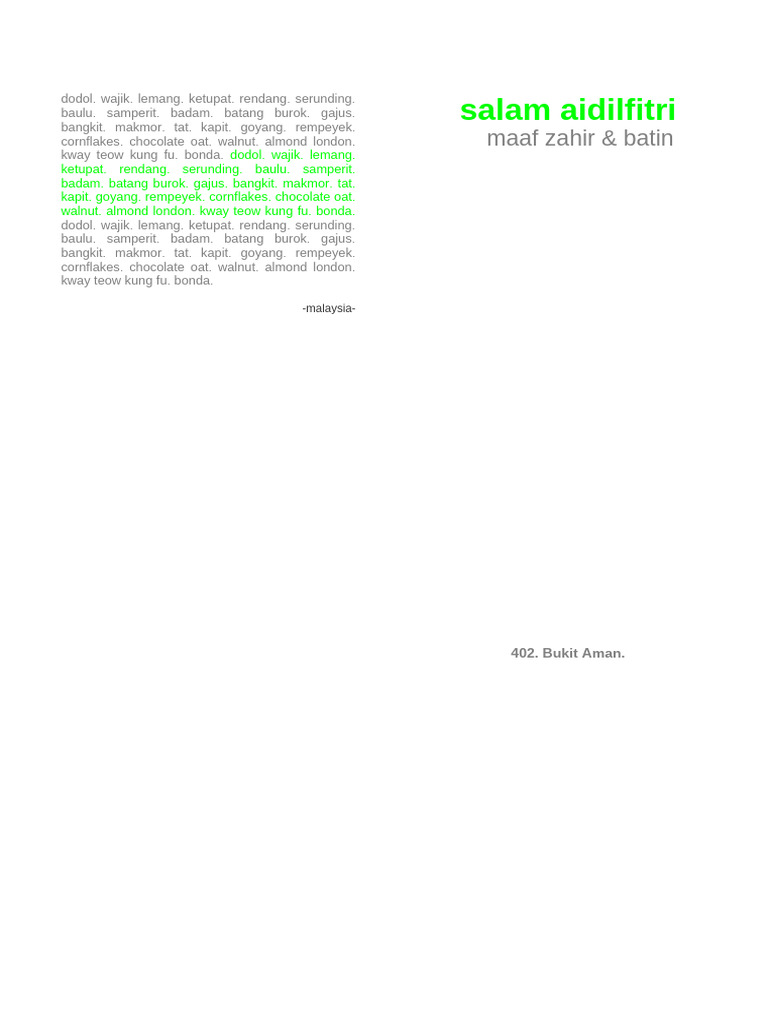 Kad Raya 2 | PDF