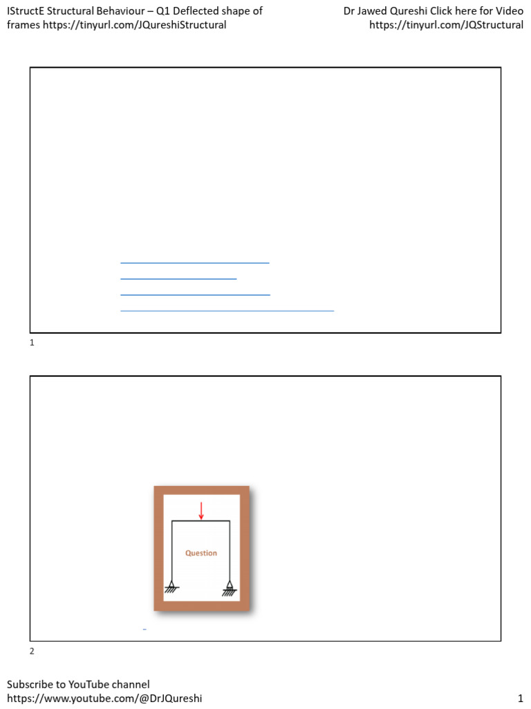 Q1 Deflected Shape of Frames | PDF | Mechanics | Mechanical Engineering