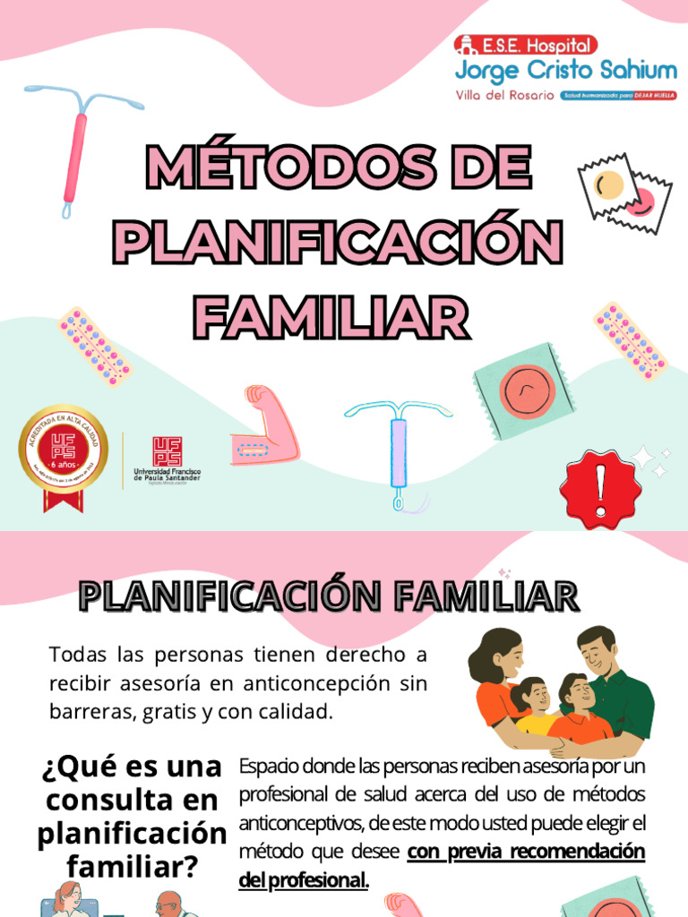 Métodos de Planificación Familiar | PDF | Control de la natalidad | Condón