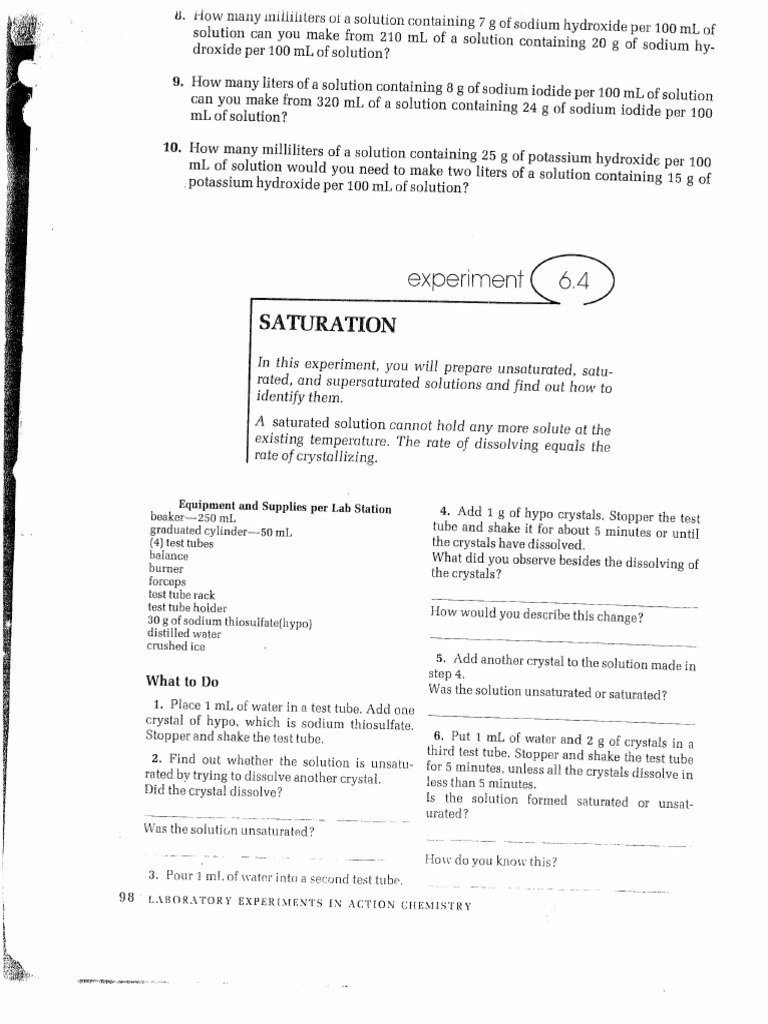 Saturation Lab | PDF