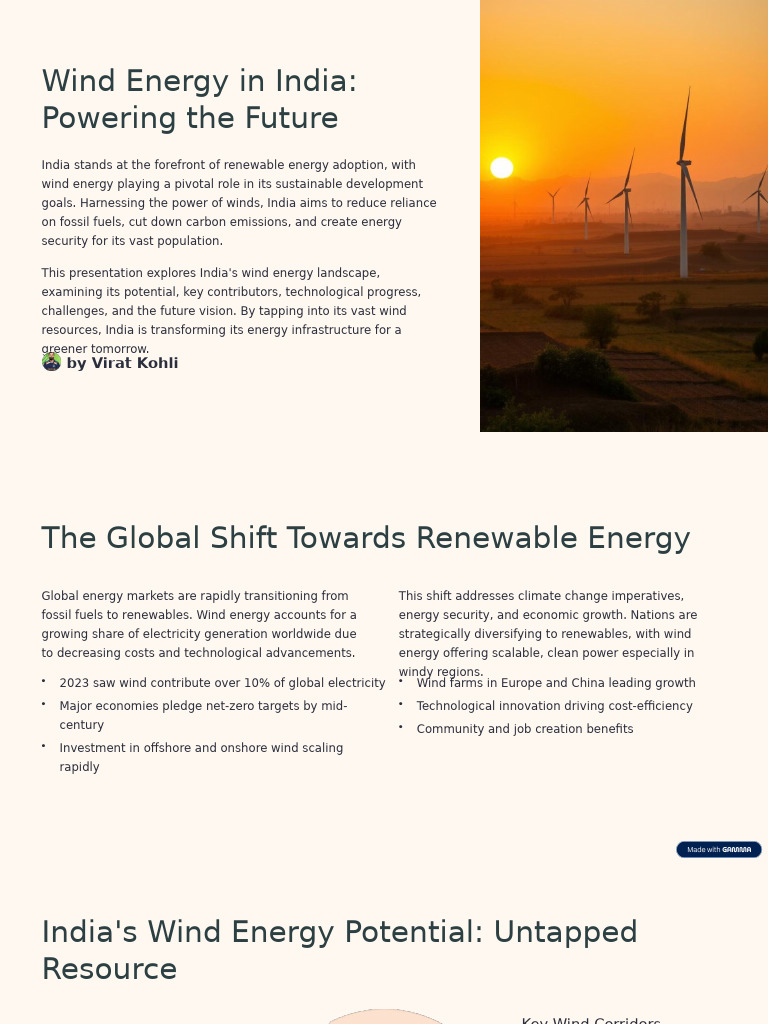 Wind Energy in India Powering The Future | PDF | Wind Power | Renewable ...