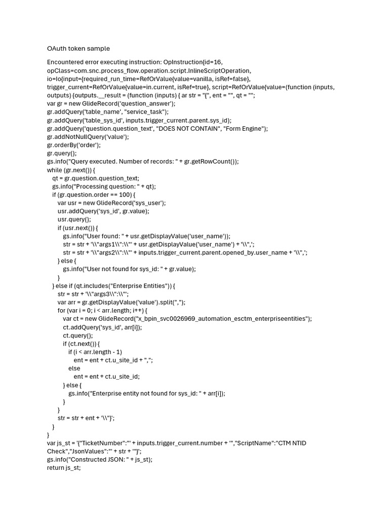 OAuth Token Sample | PDF | Computing