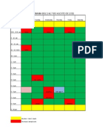 Horario de Clases Semana Del 1 Al 7 de Agosto