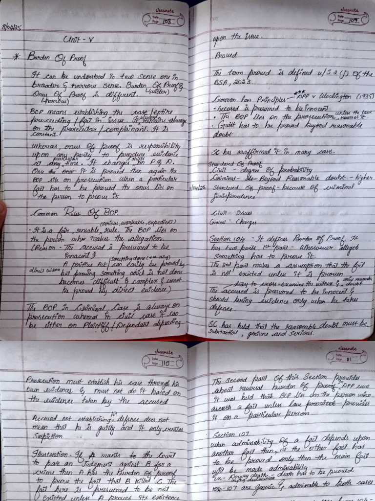 Evidence Unit 5 | PDF