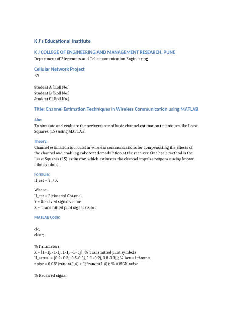 Channel_Estimation_Project | PDF