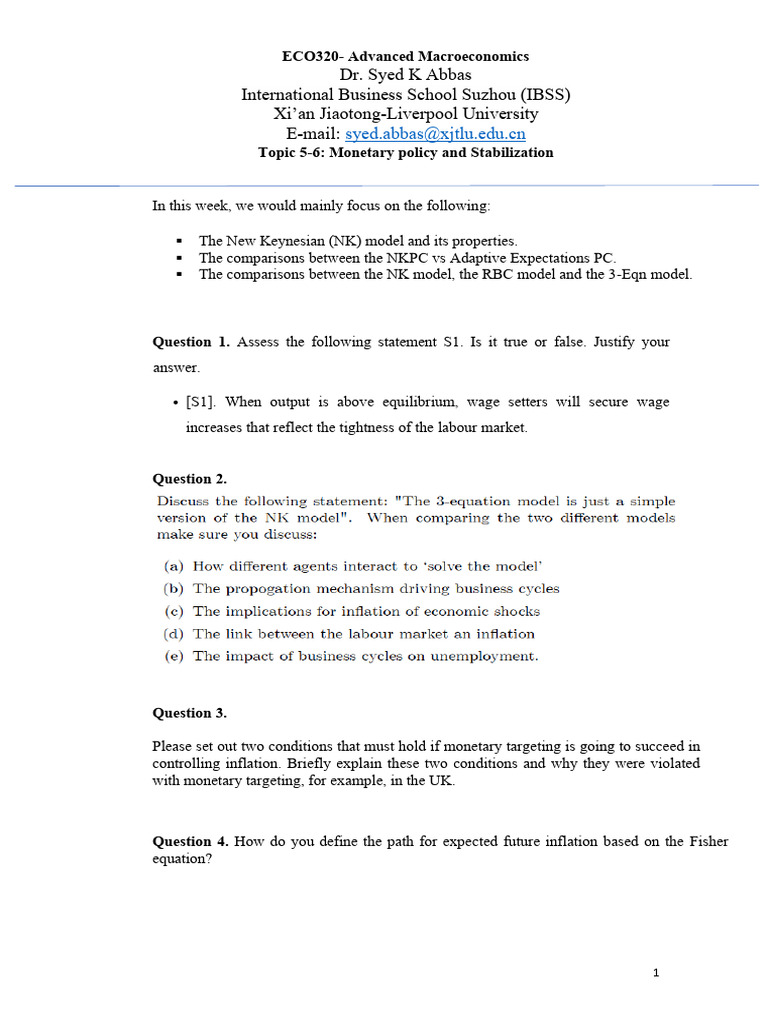 ECO 320 Tutorial - Topic5 | PDF