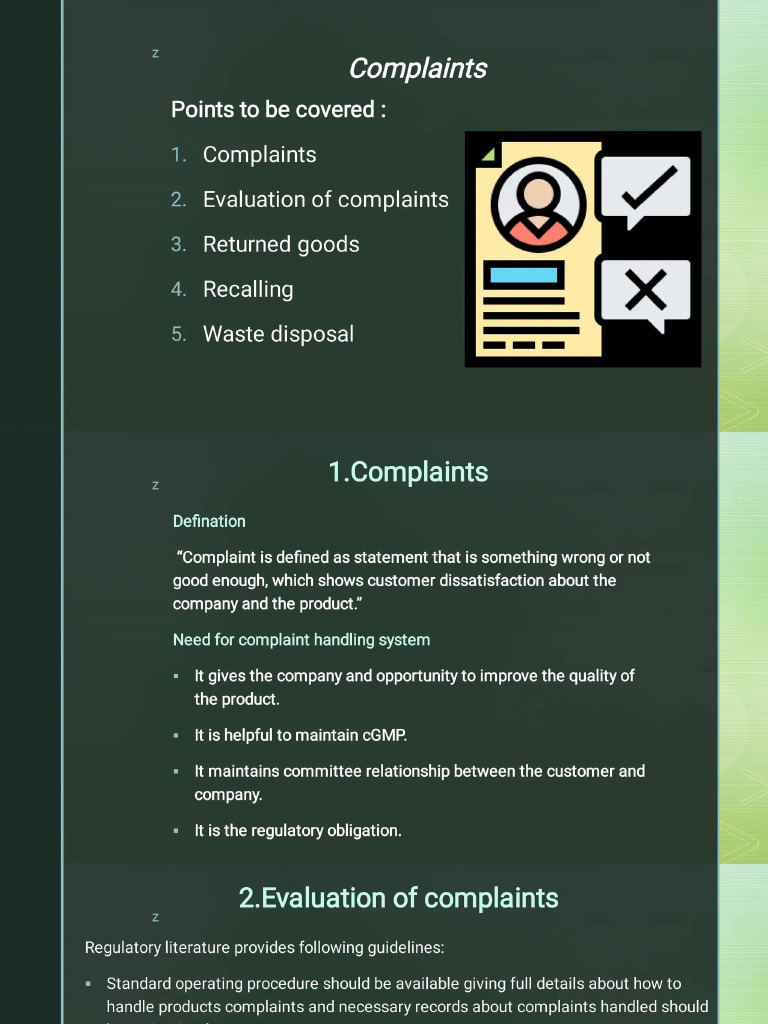 Unit 4 Complaints | PDF