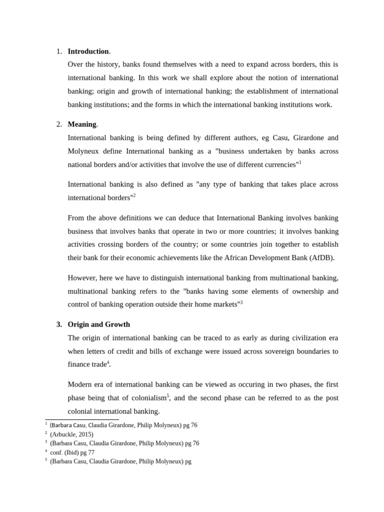 Overview of International Banking Concepts | PDF | Banks | Economies