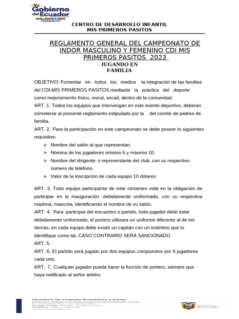 Reglamento de Indor Actualizado | PDF | Deportes | Asociación de Futbol