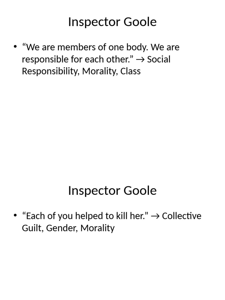 An Inspector Calls Flashcards | PDF | Social Psychology