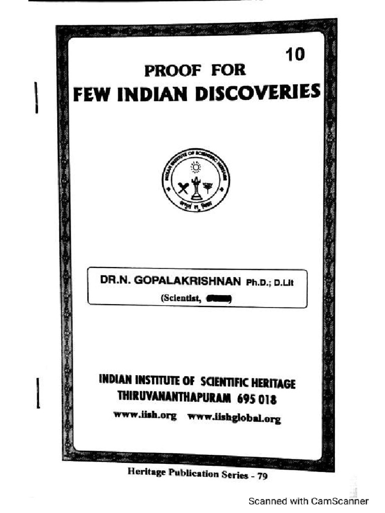 Proof For Few Indian Discoveries Compressed | PDF