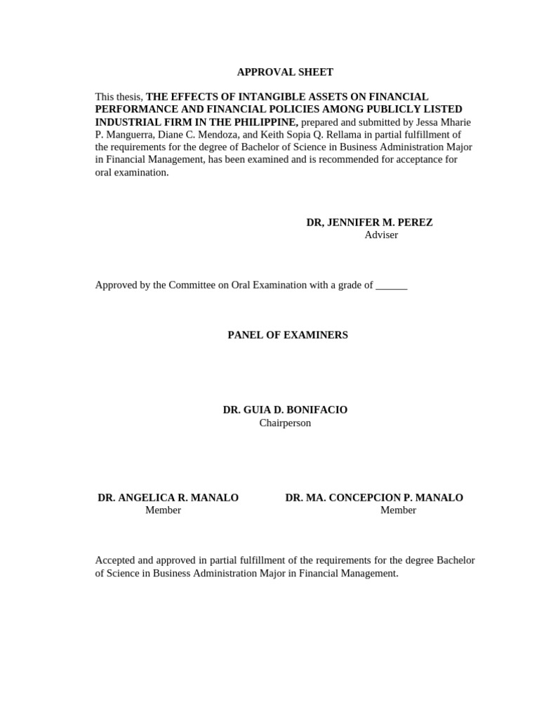 PB Thesis Format 2023 Preliminary Pages Form | PDF