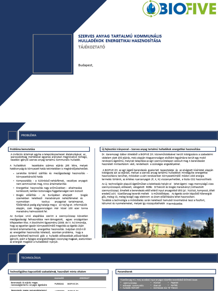 2 Biofive Tájékoztató 2019 | PDF