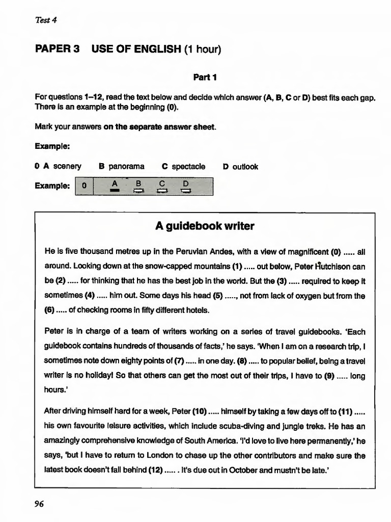 FCE - Use of English 6 | PDF