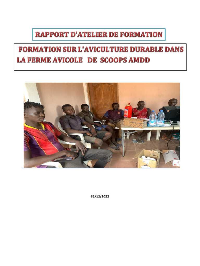 Formation sur l'Aviculture Durable AMDD | PDF | Changement climatique ...