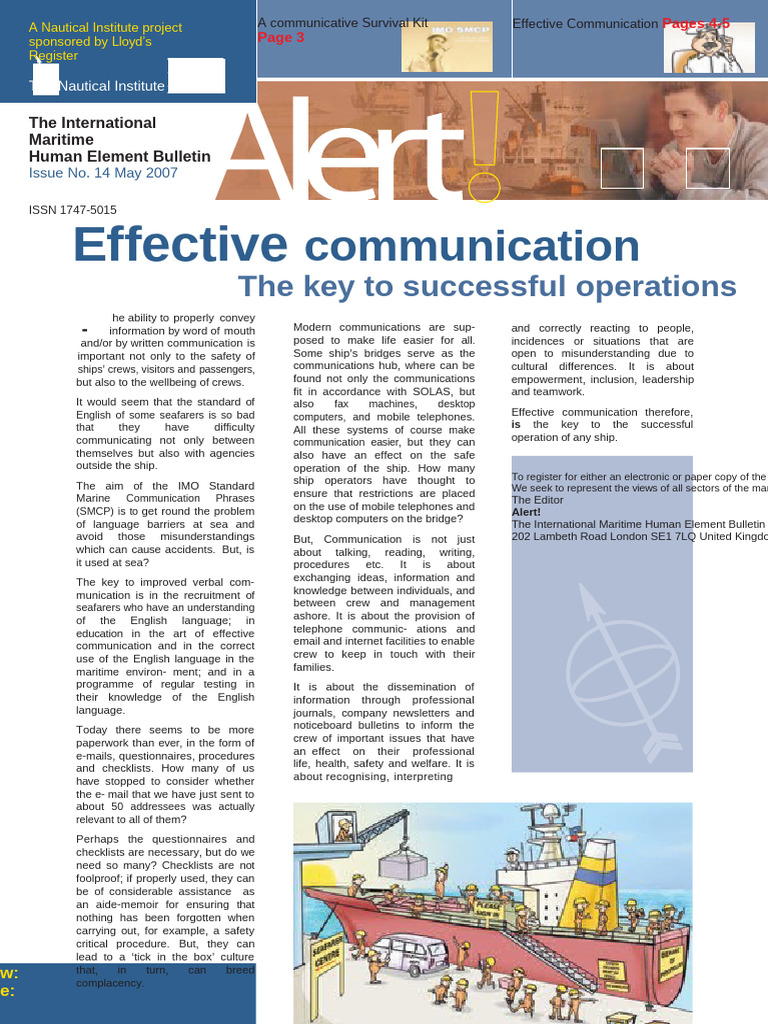 Effective Communication Onboard Ships | PDF | Communication | English ...