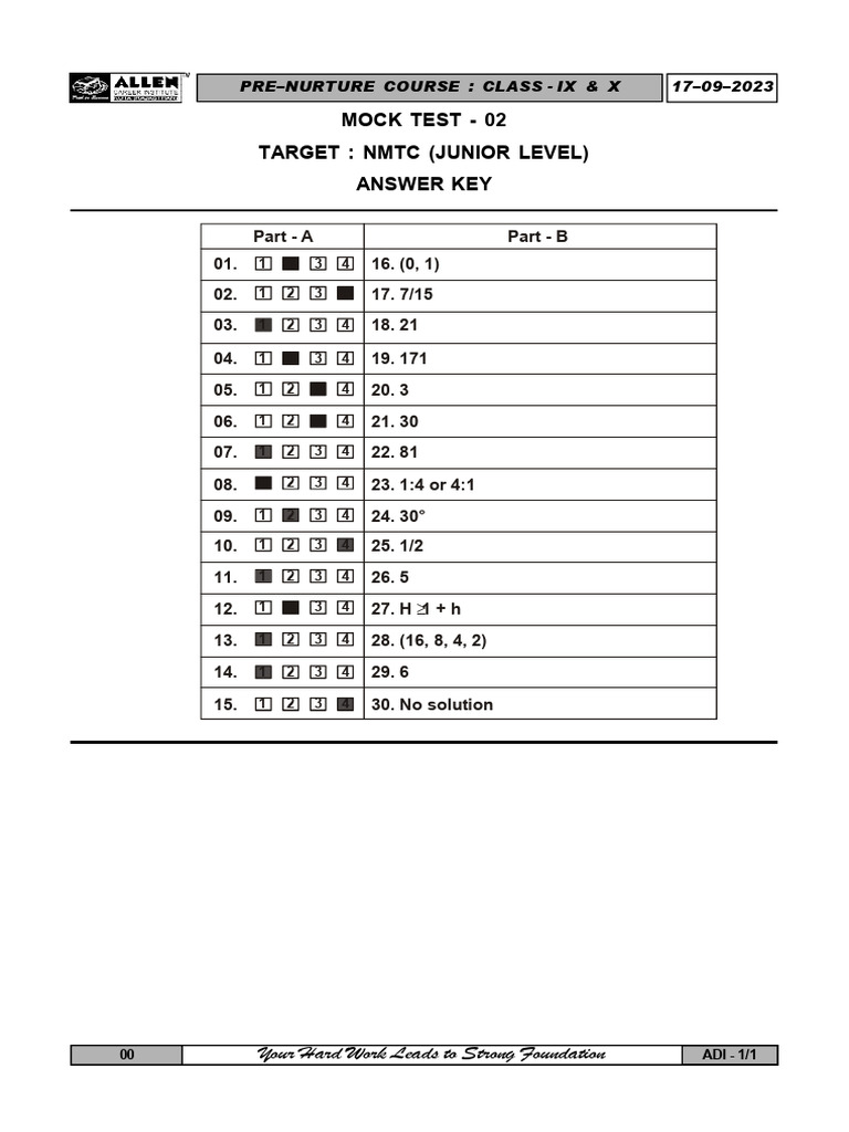 1709 - NMTC Test 02 - Junior - Anskey | PDF