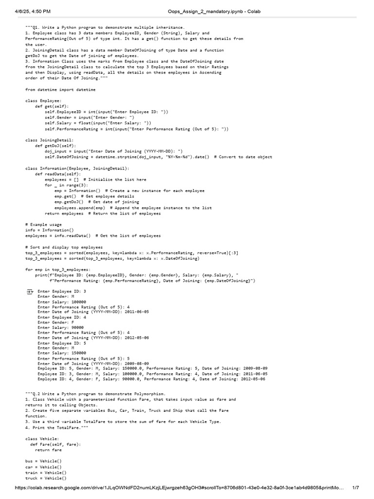 Oops Assign 2 Mandatory Solution | PDF | Euclidean Plane Geometry ...