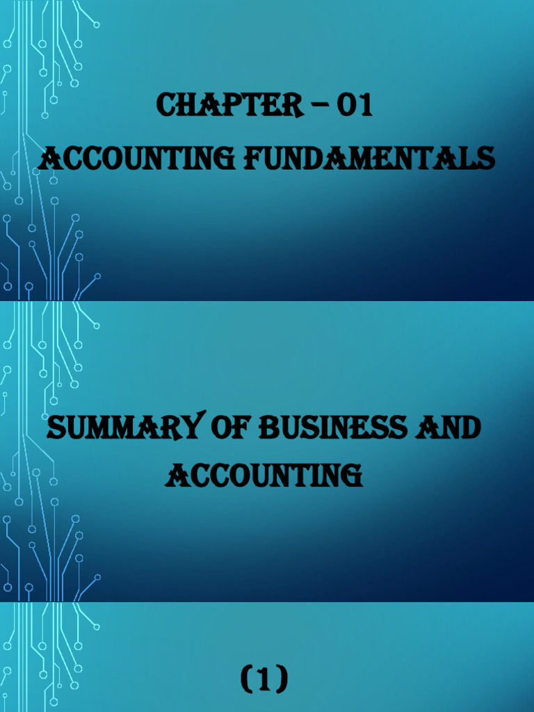 6 - CH - 1 Sec - A Summary of Business and Accounting | PDF | Expense ...