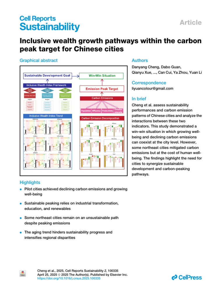 Inclusive Wealth Growth Pathways Within the Carbon | PDF ...