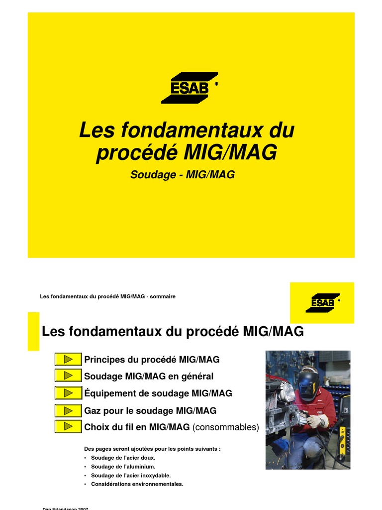 Les Fondamentaux Du Procede MIG-MAG | PDF | Soudage | Construction