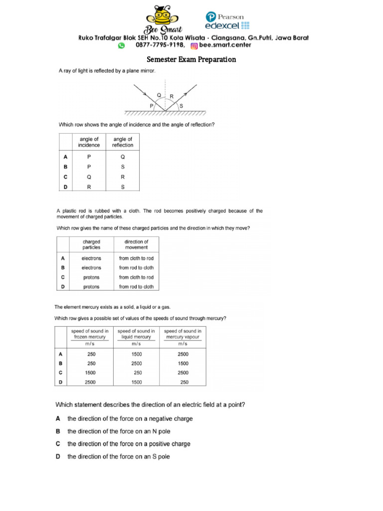 Semester Exam Study Guide | PDF