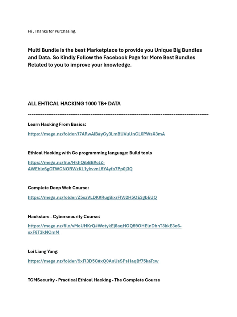 Comprehensive Ethical Hacking Bundle | PDF | White Hat (Computer ...